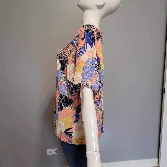 Sanctuary Balloon Sleeve Floral Top, VGUC, Size L - Picture 4 of 7